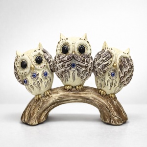 Statueta Bufnite - Nu Vad, Nu Aud , Nu Vorbesc - "Noctivox Trio"