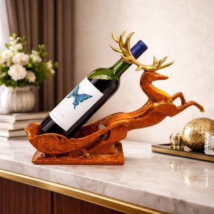Suport vin decorativ cerb figurina cerb suport pentru sticla de vin