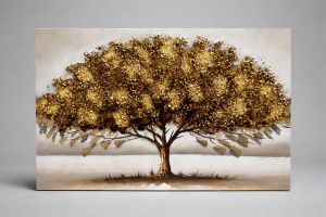 Tablou Reliefat 3D Pictat cu Pomul Vietii 120x60cm - "Demeris"
