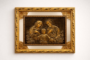 Tablou Sfânta Familie - "La Famiglia Benedetta" - Gold