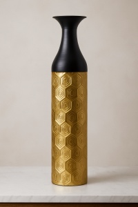 Vază decorativă metal - "Aurum Noir"