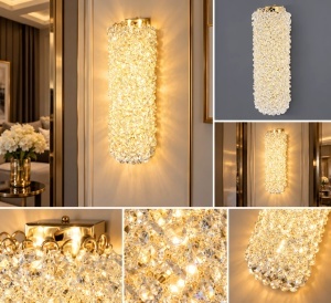 Aplică de Perete LED cu Design Modern și Elemente Decorative Strălucitoare - "Cristanor" - Img 2