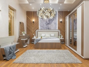 Candelabru Modern cu 6 Becuri Finisaj Auriu Elegant - "Pirello"