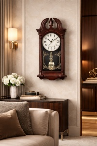 Ceas decorativ de perete cu pendul design traditional