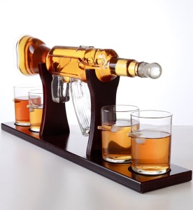 Decantor Design cu Arma Cu 4 Pahare - "Viremont" - Img 3