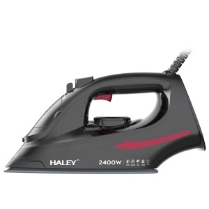 Fier de călcat cu abur HALEY® HY-2060, 2400W, Talpă ceramică, Abur vertical, Auto-curățare, Negru