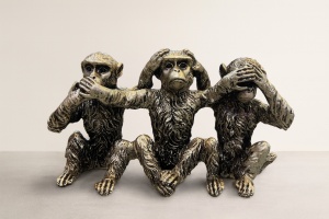 Figurină maimuțe - „Silentium Trio”
