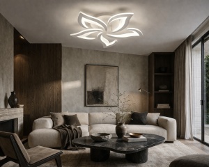 Lustra LED 70W cu Telecomandă Lumină Reglabilă 3000K–6500K - "Tivora"