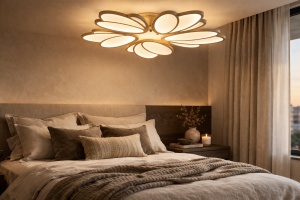 Lustra LED cu Telecomanda 110W Design Floral Elegant Lumina Reglabila 3000K-6500K