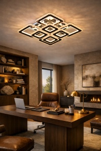Lustra LED Design Modern și Putere Extra cu Telecomandă - "Herion"