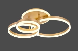 Lustra LED cu inele aurii stil modern