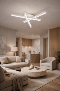 Lustră LED Modernă 158W Lumină Reglabilă 3000K–6500K cu Telecomanda - "Narisca"