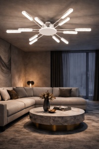 Lustra LED Modernă 3000–6500K cu Telecomandă - "Nerul"