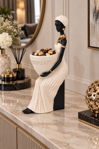 Statuetă Africană cu Suport Decorativ – "Kervina" - Img 3