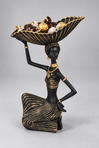 Statuetă Africană Decorativă cu Suport – "Zaveris"