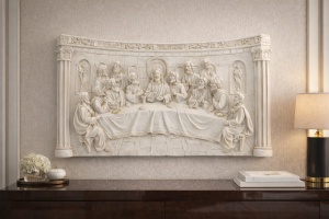 Figurina crestina Cina cea de Taina cu Iisus Hristos si cei 12 apostoli