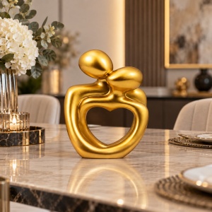 Statuetă Decorativă Cuplu Abstract în Îmbrățișare - "Senvio" - Img 2