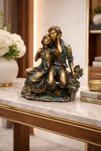 Statueta decorativa cuplu indragostit figurina romantica stil clasic