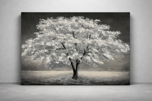 Tablou Reliefat 3D Pictat cu Pomul Vietii 140x70cm - "Nirava"