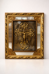 Tablou Sfânta Cruce - "Sancta Crux" - Gold