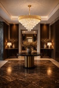 Candelabru Elegant cu Finisaj Auriu pentru Interior