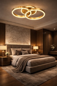 Plafonieră cu inele luminoase pentru iluminat interior