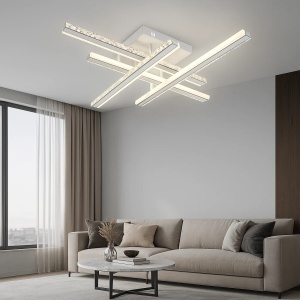 Lustra LED Design Pătrat Decorativ cu Lumină Reglabilă și Telecomandă - Img 3