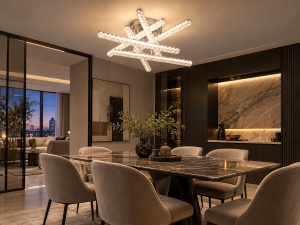 Lustra LED Design Pătrat Modern cu Lumină Reglabilă și Telecomandă - "Kyron"