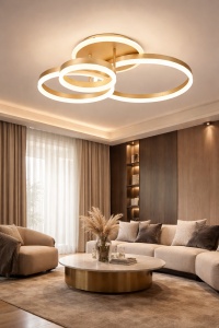 Lustră LED Modernă 144W Lumină Reglabilă 3000K–6500K cu Telecomanda - "Teryon"