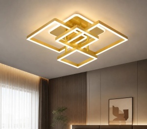 Lustră LED Modernă Design Minimalist Auriu