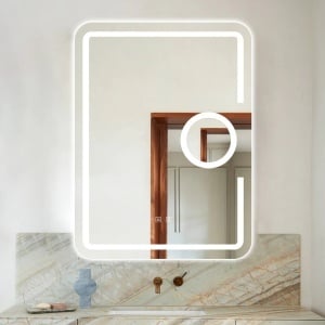 Oglinda LED cu Dezaburire si Lupa Cosmetica 60x80cm - "Neris"