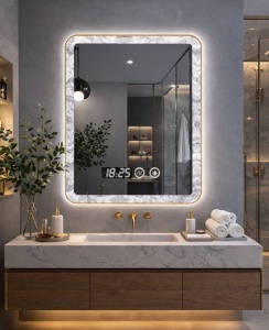 Oglinda LED pentru baie design elegant contemporan