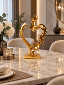 Statuetă Decorativă Cuplu Abstract în Formă de Inimă - "Rendez" - Img 2