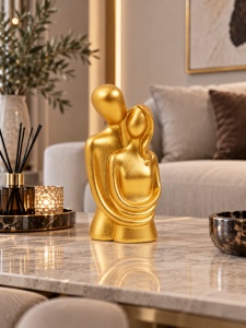 Statuetă Decorativă Cuplu Îmbrățișat Design Abstract Modern - "Emarion" - Img 2