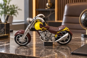 Statuetă Decorativă Motocicletă Design Retro Industrial - "Dravon" - Img 2