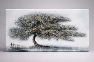 Tablou Reliefat 3D Pictat cu Pomul Vietii 120x60cm - „Eldryn”