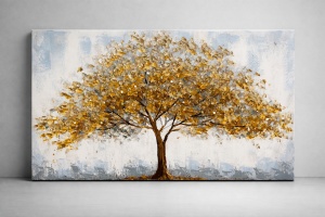 Tablou Reliefat 3D Pictat cu Pomul Vietii 140x70cm - "Galdor"