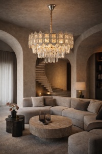 Candelabru Auriu cu 5 socluri Stil Modern pentru Spații Elegante - "Tireon"