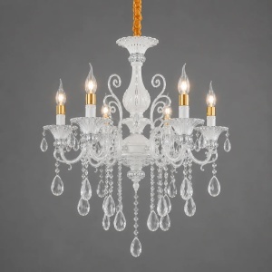 Candelabru Clasic cu Cristale Finisaj Argintiu Elegant - "Candelis" - Img 4
