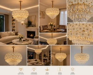 Candelabru Elegant cu Flori Decorative - "Tessaro" - Img 2