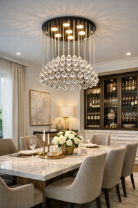 Candelabru LED cu Cristale 35W 4000K - "Riontel"
