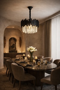 Candelabru Negru Design Modern - "Merado"