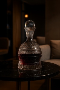 Decantor rotativ cu suport din sticlă