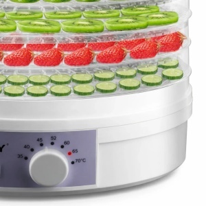 Deshidrator Fructe și Legume HALEY HY-9801 – 350W, 5 Tăvi, Control Temperatură 35–70°C