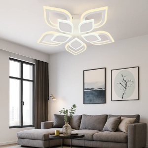 Lustră LED modernă cu design floral din mai multe petale luminoase