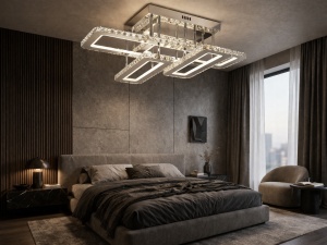 Lustra LED Moderna RGB cu Telecomanda si Culoare Reglabila
