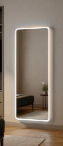 oglindă LED dreptunghiulară cu iluminare rece caldă neutră
