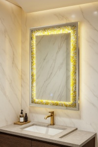 Oglinda LED cu Strass 50x70cm - ”Selene Glow”