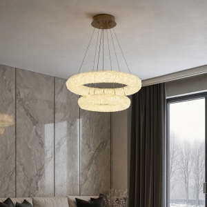 Pendul LED Dublu Auriu - "Noryth"
