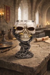 Cupa decorativa craniu stil dark gothic